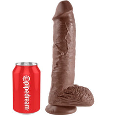 KING COCK 10" CAZZO MARRONE CON SFERE 25,4 CM