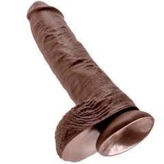 KING COCK 10" CAZZO MARRONE CON SFERE 25,4 CM