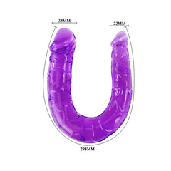 DOPPIO DILDO FLESSIBILE VIOLA