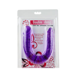 DOPPIO DILDO FLESSIBILE VIOLA