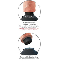 KING COCK KING COCK VIBRATORE DILDO 23 CM NATURALE