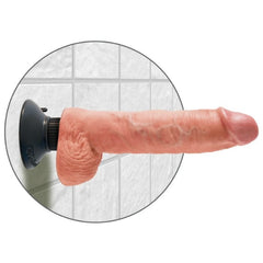 KING COCK 25,5 CM CAZZO VIBRANTE CON PALLINE NERE