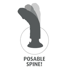 KING COCK CAZZO VIBRANTE 25,5 CM CON SFERE MARRONE