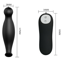 PRETTY LOVE PLUG ANALE IN SILICONE CON 12 MODALITÀ DI VIBRAZIONE NERO
