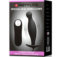 PRETTY LOVE PLUG ANALE IN SILICONE CON 12 MODALITÀ DI VIBRAZIONE NERO