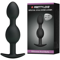 PRETTY LOVE SFERE ANALI IN SILICONE 12,5 CM NERE