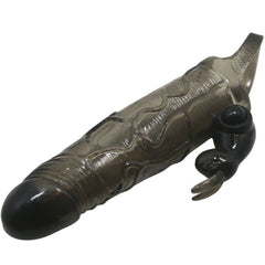 BRAVE MAN COPRIPENE REALISTICO CON RABBIT 16,5 CM NERO