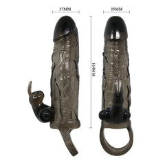 BRAVE MAN COPRIPENE REALISTICO CON RABBIT 16,5 CM NERO
