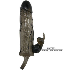 BRAVE MAN COPRIPENE REALISTICO CON RABBIT 16,5 CM NERO