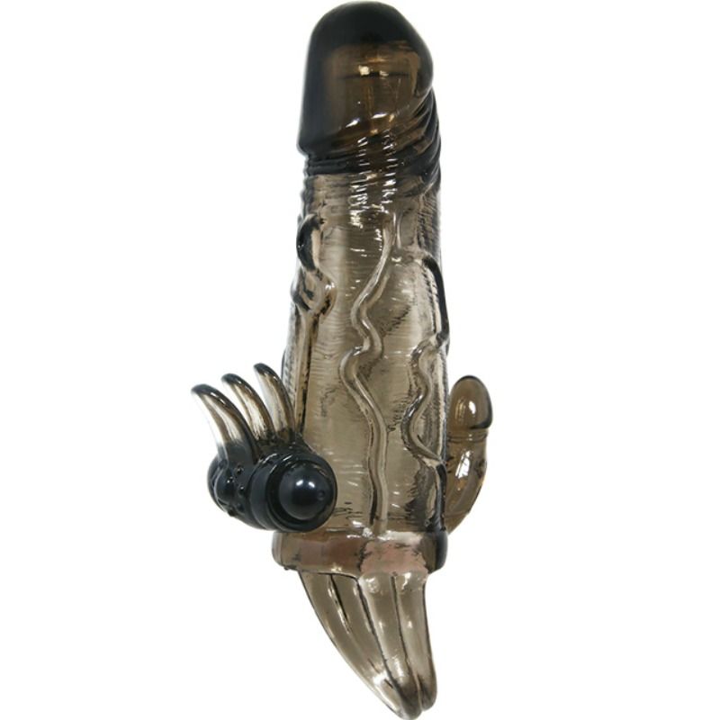 BRAVE MAN COPRIPENE ANALE E VIBRATORE PER IL CLITORIDE 16,5 CM NERO