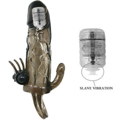 BRAVE MAN COPRIPENE ANALE E VIBRATORE PER IL CLITORIDE 16,5 CM NERO