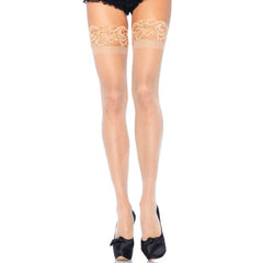 LEG AVENUE PLUS SIZE SHEER STAY UP BEIGE PLUS SIZE