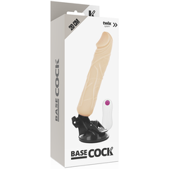 BASECOCK REALISTICO VIBRATORE TELECOMANDO CARNE 20 CM
