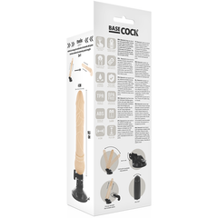 BASECOCK VIBRATORE REALISTICO TELECOMANDO CARNE 19,5 CM