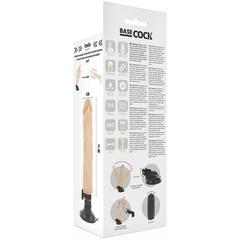 BASECOCK REALISTICO VIBRATORE TELECOMANDO CARNE 21CM
