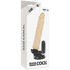 BASECOCK REALISTICO VIBRATORE TELECOMANDO CARNE 21CM