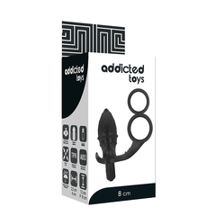 PLUG ANALE DI GIOCATTOLI addicted CON DOPPIO ANELLO NERO