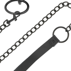 DARKNESS THIN BLACK FULL COLLAR  WITH LEASH