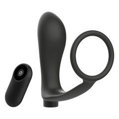 ANELLO PENE CON TELECOMANDO ADDICTED TOYS PLUG ANALE NERO RICARICABILE
