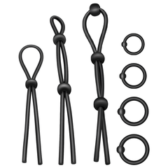 ADDICTED TOYS SET DI ANELLI PER CAZZO IN SILICONE FLESSIBILE 7 PEZZI